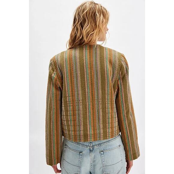 Free People Zandi Quilted green jacket size small - Picture 2 of 8